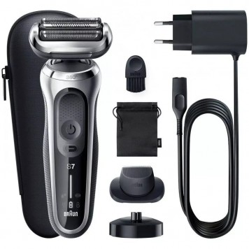 Электробритва Braun Series 7 71-S4200cs сухое/влажное бритьё зарядная станция насадка серебристая-2