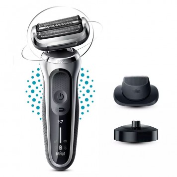 Электробритва Braun Series 7 71-S4200cs сухое/влажное бритьё зарядная станция насадка серебристая-5
