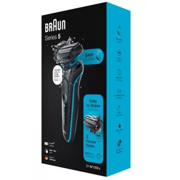 Электробритва Braun Series 5 51-M1000s для сухого и влажного бритья мятная-11