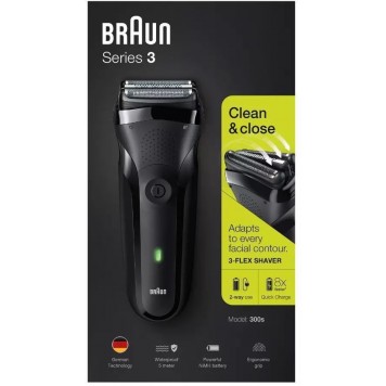 Электробритва Braun Series 3 300 с 3 плавающими лезвиями чёрный-6