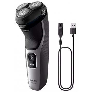 Электробритва Роторная Philips Серии 3000 Black (S3143/00)  IPX7 плавающие головки-3
