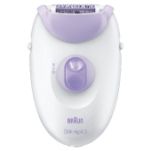 Эпилятор Braun Silk-épil 3 3-170, для сухой эпиляции, с подсветкой SmartLight, белый