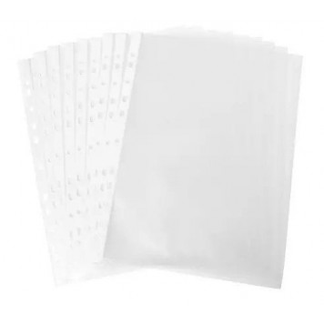 Файл-вкладыш пластик. Deluxe Clear A4100M A4 100 мкм. (пакет 100 файлов)-1