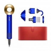 Фен с чехлом Dyson HD07 Supersonic Blue/Gold (389910-01) 1600 Вт 5 насадок золотое покрытие
