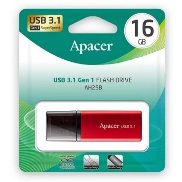 Флеш-накопитель USB Flash Disk USB 3.1 32 Gb Apacer AH25B AP32GAH25BR-1 Красный-2