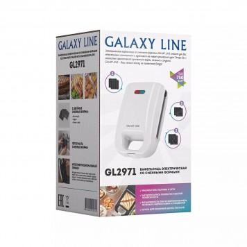 Вафельница электрическая со сменными формами GALAXY LINE GL2971-8