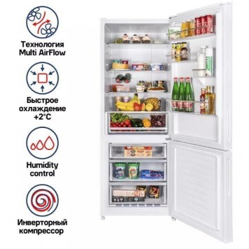 Холодильник с инвертором MAUNFELD MFF1857NFW-2