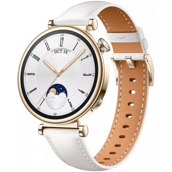 Смарт-часы HUAWEI WATCH GT 4 (41mm) White Leather Strap