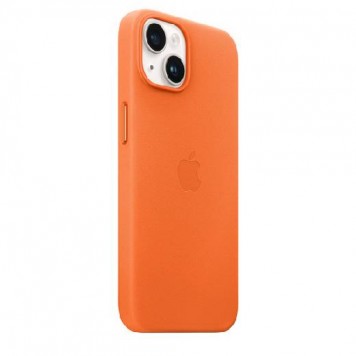 Чехол iPhone 14 Leather Case with MagSafe - Orange-1