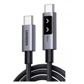 Кабель UGREEN Smart DigitalDisplay USB C-USB C 480Mbps 5A QC4.0/PD3.0 100W 1m L509 (35501)