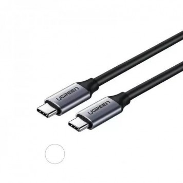 Кабель UGREEN US161 USB 3.1 Type C Male to Type C Male Cable Nickel Plating Aluminum Shell 1.5m (Gray)