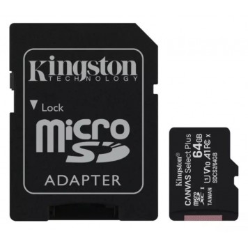 Карта памяти Kingston SDCS2/64GB with adapter