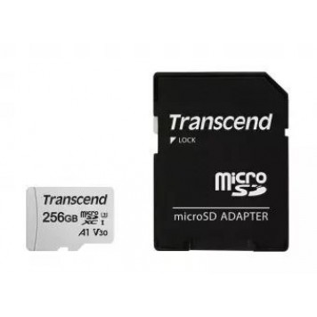 Карта памяти MicroSD 256GB Class 10 U3 A1 Transcend TS256GUSD300S-A