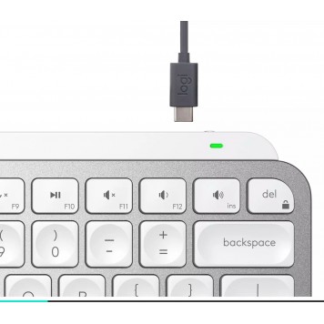 Клавиатура беспроводная Logitech MX Keys Mini Pale Grey BT/RUS (920-010502)-2
