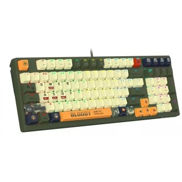 Клавиатура игровая Bloody S98-Aviator USB/мех/18м/Зеленый-1