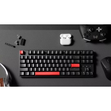 Клавиатура механическая Lemokey X1 87Key Keychron Red USB-A QMK/VIA EN/KZ/RU Red led черный-1