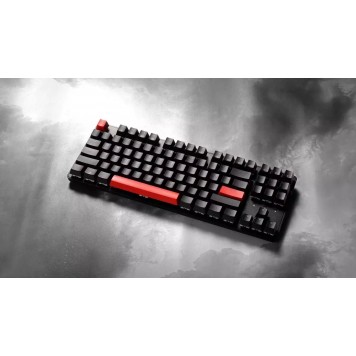 Клавиатура механическая Lemokey X1 87Key Keychron Red USB-A QMK/VIA EN/KZ/RU Red led черный-2