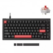 Клавиатура механическая Lemokey X4 84Key Keychron Red USB-A QMK EN/KZ/RU Red led черный