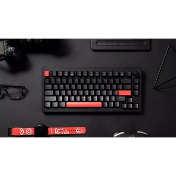 Клавиатура механическая Lemokey X4 84Key Keychron Red USB-A QMK EN/KZ/RU Red led черный-2