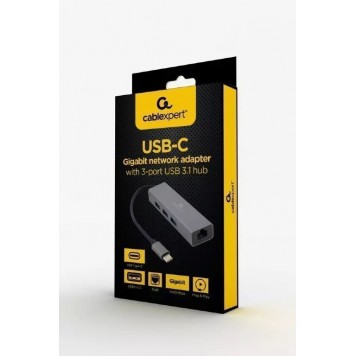 Конвертер Cablexpert USB C на 3xUSB 3.0 Lan RJ45 (A-CMU3-LAN-01)-1