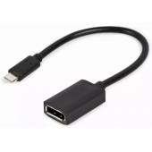 Конвертер Cablexpert USB Type-C to DisplayPort adapter cable 4K 15 cm black A-CM-DPF-02