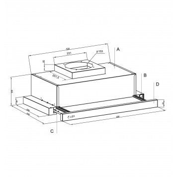 Вытяжка кухонная встраиваемая LEX HERMES 600 BLACK-2