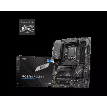 Материнская плата MSI PRO B760-P DDR4 II LGA1700 4xDDR4 4xSATA3 RAID 2xM.2 HDMI DP ATX-4