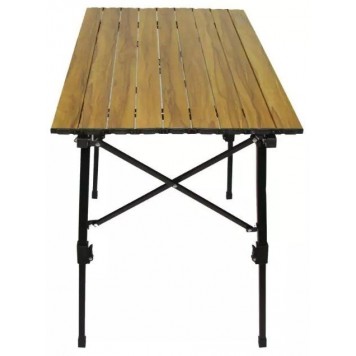 Стол алюминиевый Формула Клёва (столешница под дерево) 90х52х69см-1