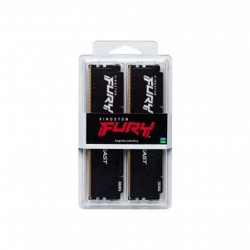 Модуль памяти Kingston Fury Beast Black EXPO DDR5 DIMM 32Gb KIT(2x16) 5600 MHz KF556C36BBEK2-32-2