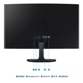 Mонитор 24  Samsung LS24D360GAIXCI Curved /1920x1080/ 100Hz /4ms/ 250кд/м²/ DP HDMI-4