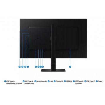 Монитор 27  Samsung LS27D804UAIXCI IPS 3840x2160/60Hz/5мс 350 кд/м2 1000:1 1xHDMI 1xDP 3xUSB 1xUSB-C-8