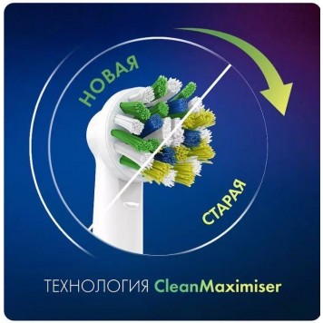 Насадки Oral-B Сross Action CleanMaximiser White для электрической зубной щетки 4 шт. для тщательного удаления налета-6