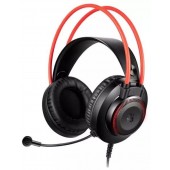 Наушники игровые Bloody G200/jack 3.5/20Hz-20kHz/16Om/100dB/Mic:100Hz-10KHz/44dB/2м/Черный-красный