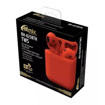 Наушники-вкладыши беспроводные Ritmix RH-825BTH TWS красный-4