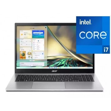 Ноутбук Acer Aspire 3 A315-59-7767 156  FHD IPS  Intel® Core™ i7 1255U/16Gb/SSD 512Gb/Pure Silver/Dos(NX.K6TER.005)