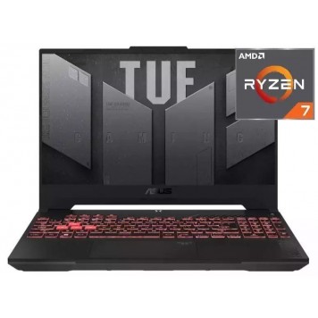 Ноутбук Asus TUF Gaming A15 FA507NUR-LP127 156  FHD IPS 144Hz AMD Ryzen™ 7 7435HS/16Gb/SSD 512Gb/NVIDIA® GeForce RTX™ 4050 6Gb/Mecha Gray/Dos(90NR0JP5-M007S0)