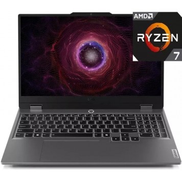 Ноутбук Lenovo LOQ 15ARP9 156  FHD IPS 144Hz AMD Ryzen™ 7 7435HS/16Gb/SSD 512Gb/NVIDIA® GeForce RTX™ 4050 6Gb/Luna Grey/Dos(83JC005JRK)