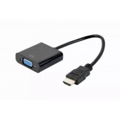 Переходник Cablexpert HDMI-VGA Cablexpert 19M/15F провод 15см black (A-HDMI-VGA-04)