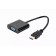 Переходник Cablexpert HDMI-VGA Cablexpert 19M/15F провод 15см black (A-HDMI-VGA-04)