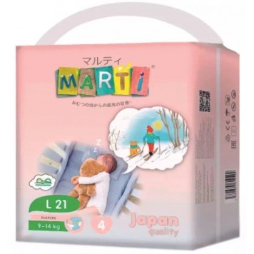 Подгузники Marti L21( 9-14кг)