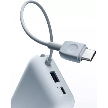 Портативный внешний аккумулятор Xiaomi Power Bank 10000mAh (Integrated Cable) Ice Blue GL P15ZM/BHR9073GL Голубой-3