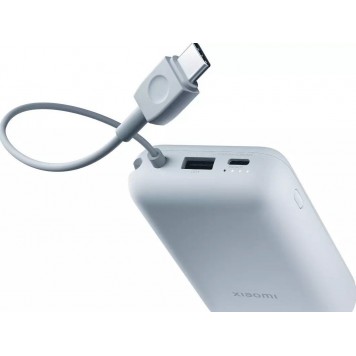 Портативный внешний аккумулятор Xiaomi Power Bank 10000mAh (Integrated Cable) Ice Blue GL P15ZM/BHR9073GL Голубой-4