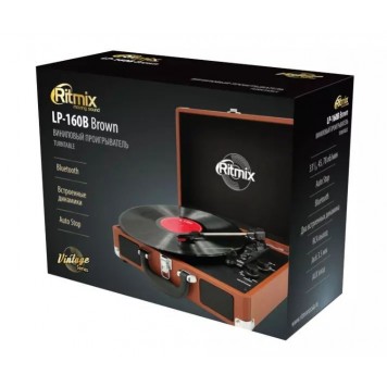 Проигрыватель виниловый Ritmix LP-160B коричневый-4