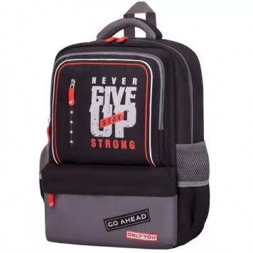 Рюкзак детский Brauberg STAR Stay strong Black-Grey 17л Полиэстер 40х29х13sm (270670)