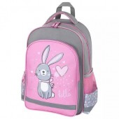 Рюкзак детский Пифагор Adorable bunny Grey-Pink 15л Полиэстер 38x28х14 (270654)