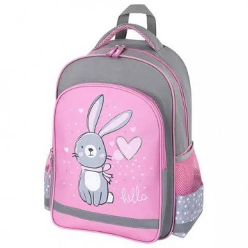 Рюкзак детский Пифагор Adorable bunny Grey-Pink 15л Полиэстер 38x28х14 (270654)