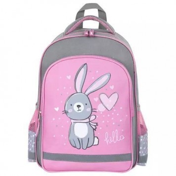 Рюкзак детский Пифагор Adorable bunny Grey-Pink 15л Полиэстер 38x28х14 (270654)-1