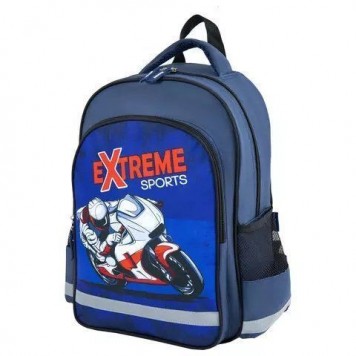 Рюкзак детский Пифагор Extreme sports Dark Blue 15л Полиэстер 38x28х14 (270659)