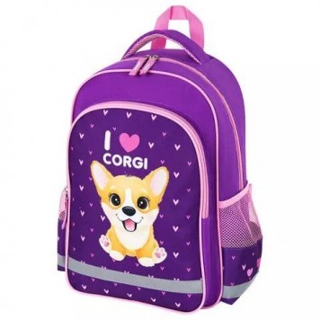 Рюкзак детский Пифагор I love corgi  Violet-Pink 15л Полиэстер 38x28х14 (270653)