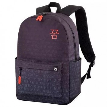 Рюкзак универсальный Brauberg ENERGETIC Korean Black 19л Полиэстер 43х30х16sm (270795)